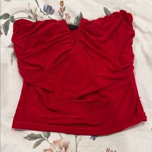 Windsor Vibrant Red Ruched Blouse